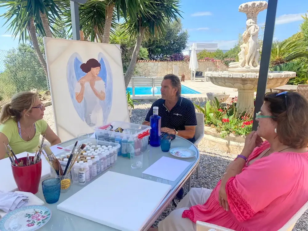 Taller de arte vibracional en un retiro espiritual de verano en Alella